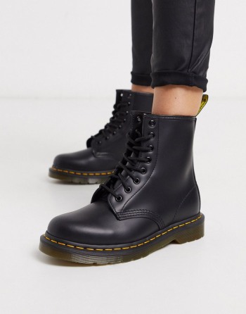 Dr Martens Modern Classics Smooth 1460 8-Eye Crne - Ženske Čizme | 95748MYBV